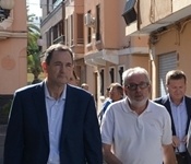 Vicente Dómine visita les reformes als carrers del centre històric