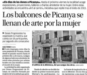 Los balcones de Picanya se llenan de arte por la mujer