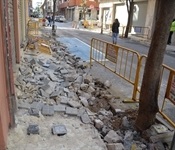 Obres de millora de les voreres del carrer Sant Vicent