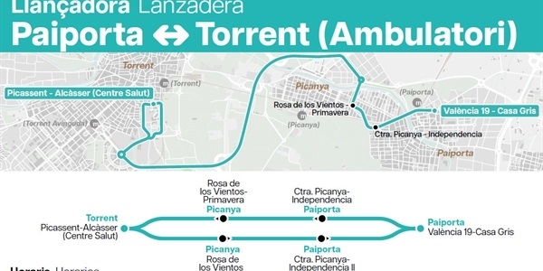 La Generalitat posa en marxa una nova línia d'autobús per a connectar Picanya amb el centre d'especialitats de Torrent