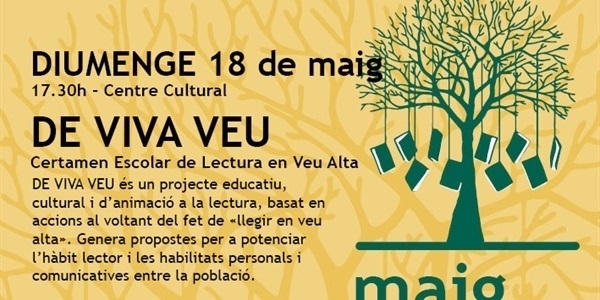 De viva veu. Certamen de lectura en veu alta per a l'alumnat de primària i secundària