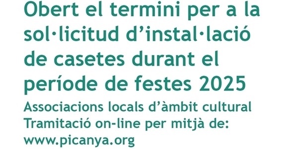 Obert el temini per a la sol·licitud d'instal·lació de casetes durant el període de festes 2025