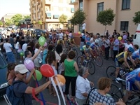 Arribada a Picanya als ciclistes arribats des de Panazol P7102678