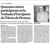 Quaranta autors participaran en la trobada d'escriptors de l'Horta de Picanya